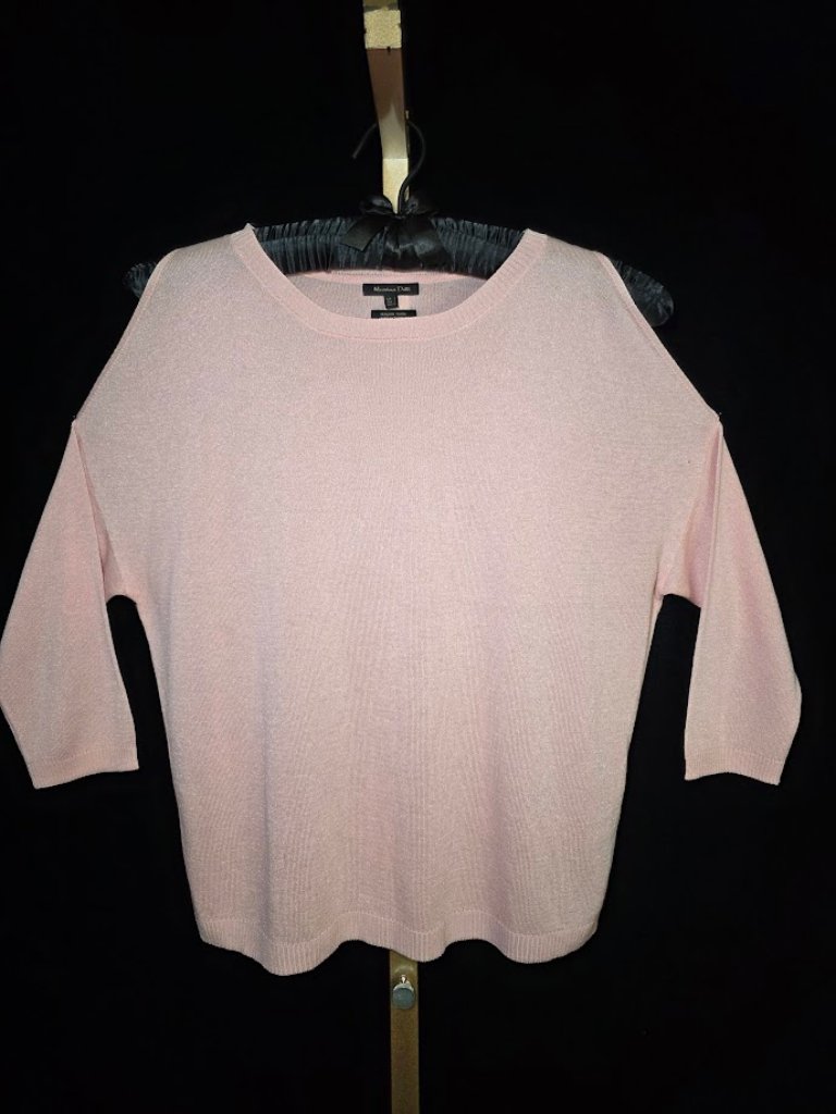 Massimo Dutti Cold Shoulder Sweater In Pink S